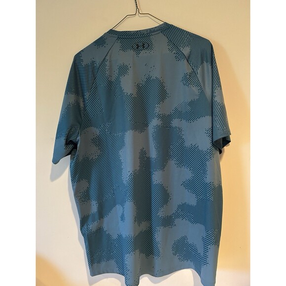 Under Armour Mens Teal Shirt Athletic S/S Tech Tee Size Large - EUC - Picture 2 of 4